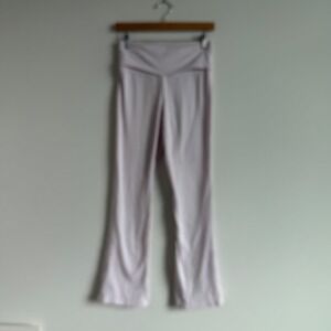 Chrome Riot Light Pink Foldover Flare Leggings Size Small‎